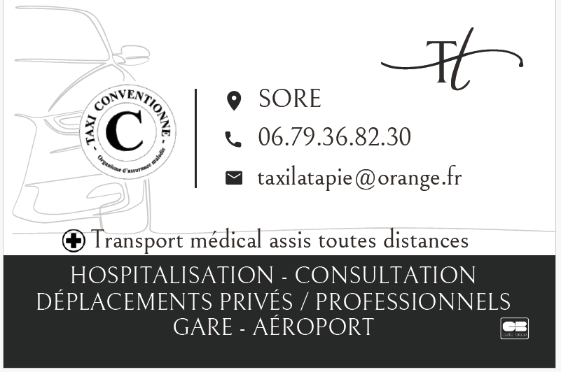 Taxi Latapie carte de visite