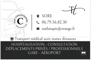 Taxi Latapie carte de visite
